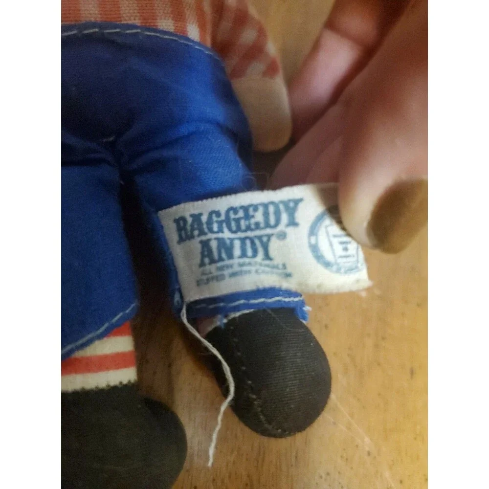 Raggedy Ann Cloth Bean Bag Doll Vintage Knickerbocker Stuffed  7 1/2